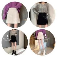 ราคา พร้อมส่งจากไทย กระโปรงลูกฟูก ผ่าข้างทรงเอสุดฮิต กระโปรงเอว Clothing Lady (24747553768)