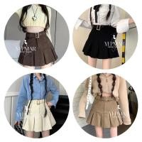 ราคา พร้อมส่ง กระโปรงเทนนิส ผ้าลูกฟูก แถมเข็มขัด มีซับใน แฟชั่นสไตล์สาวเกาหลี Clothing Women (43275308559)