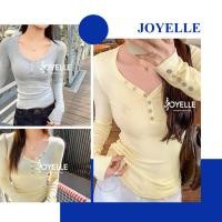 ราคา พร้อมส่ง เสื้อยืด แขนยาว ทรงคอวี รุ่นกระดุมครึ่งตัว เนื้อผ้าเรยอน ยืดเยอะมาก สาวอวบใส่ได้ ทรงสวย น่ารักสุดๆ (43578077616)
