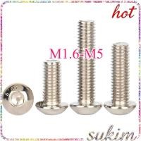 ราคา หัวจมกลม น็อต สกรู Button Head Hexagon Socket Machine Screw ชุบนิกเกิล10 9 M1 6 M2 M2 5 M3 M4 M5 L3 50mm SUKIM 1 (54955770654)