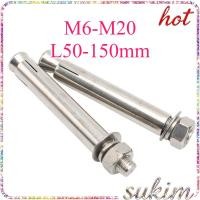 ราคา พุ๊ก พุก แหวนอีแปะ สปริง Sleeve Expansion Anchor Bolt with Nut สแตนเลส304 M6 M8 M10 M12 M14 M16 M20 SUKIM 1 (55856487788)