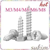 ราคา สกรูเกลียวปล่อยหัวเหลี่ยมติดแหวน สแตนเลส304 M3 M4 M5 M6 M8 SUKIM 1 (44705977440)