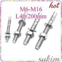 ราคา พุ๊ก พุก แหวนอีแปะ สปริง Sleeve Expansion Anchor Bolt with Nut สแตนเลส304 M6 M8 M10 M12 M16 SUKIM 1 (42978904542)