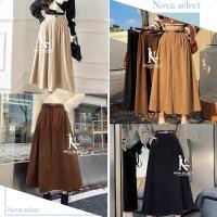 ราคา พร้อมส่ง กระโปรงยาว ลูกฟูก เอวสม็อคหลัง เนื้อผ้านุ่มนิ่ม ใส่สบาย แมทซ์ลุคง่าย รุ่นกระดุมหน้า ทรงบาน สไตล์เกาหลี (40714273800)