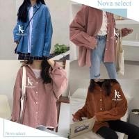 ราคา พร้อมส่ง เสื้อกันหนาวผ้าลูกฟูก เสื้อแจ็คเก็ต เชิ้ตลูกฟูก แขนยาวคอปก คลุมกันแดดผู้หญิง เกาหลี Clothing Lady (43324663826)