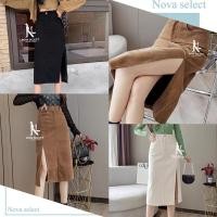 ราคา พร้อมส่ง กระโปรงยาว ผ้าลูกฟูก ผ่าหน้า 1 กระดุม เซ๊กซี่หวานๆ Clothing Women (41024886550)
