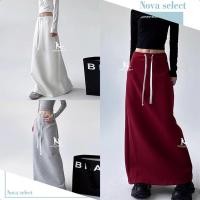ราคา พร้อมส่ง กระโปรง สีพื้น เอวสูง มีเชือกรูด ทรงเอผ้าวอร์ม แมทซ์ง่าย แฟชั่นผู้หญิง ทรงเข้ารูปเบสิคน่ารัก (40104266743)