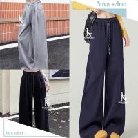 ราคา พร้อมส่ง กางเกงขายาว เอวสม็อค มีเชือกรูด ทรงขากระบอกใหญ่ กระเป๋าด้านหน้า 2 ข้าง เนื้อผ้าวอร์ม สไตล์เกาหลี (29037522985)