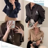 ราคา เสื้อเชิ้ตลําลอง ลายทาง ติดกระดุม สไตล์มุสลิม สําหรับผู้หญิง Clothing Lady (40811685198)
