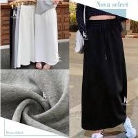 ราคา พร้อมส่ง กระโปรงยาว เอวสม็อค มีเชือกรูดและกระเป๋า 2 ข้าง ผ้าวอร์มลื่นๆ แต่งแหวกปลายด้านหลัง แนวเกาหลี เก๋ๆ (40504266538)