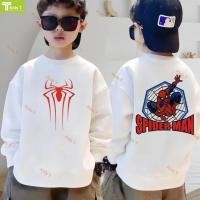 ราคา เสื้อสเวตเตอร์เด็กคอปกกลมสไตล์เกาหลี ทำจากผ้าฝ้ายแท้ให้ความอบอุ่น ลายพิมพ์ spider man เหมาะสำหรับทั้งเด็กชายและเด็กหญิง (56453433199)