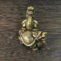 ราคา Retro ทองแดงทองเหลือง Mythical Beast หัวมังกรเต่า Body Figurines Miniatures Heavy Lucky สัตว์รูปปั้นเดสก์ท็อปเครื่องประดับ Decors 2025 (51505450453)