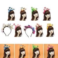 ราคา Be 3d ผีเสื้อ Headbands ผีเสื้อ Fascinator หมวกผีเสื้อ Headpiece Party หมวก (51709462457)