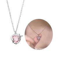 ราคา สร้อยคอกล่องหัวใจ พร้อมโซ่ สไตล์โช๊คเกอร์ (42280370993)