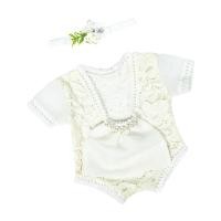 ราคา Be ทารกแรกเกิดการถ่ายภาพ Props สาวลูกไม้ Romper Jumpsuit ชุดแถบคาดศีรษะเด็กทารกชุดเจ้าหญิงชุด (47157336684)