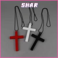 ราคา SHAR สร้อยคอฮิปฮอป Punk Gothic ไม้สีดํา Cross จี้สร้อยคอ Vintage Y2k เสื้อกันหนาวของขวัญ (57860157193)