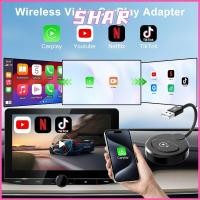 ราคา SHAR อะแดปเตอร์ CarPlay ไร้สาย รองรับวิดีโอ HD เอาต์พุตวิดีโอ CarPlay Video Adapter Travel Mini Fast Connect Plug And Play Wired to Wireless Converter Car (45807975367)