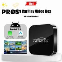 ราคา PROS อะแดปเตอร์ CarPlay ไร้สาย พร้อมอะแดปเตอร์ Android อัตโนมัติ สีดํา อะแดปเตอร์มัลติมีเดีย HDMI ติดรถยนต์แบบพกพา 5G WiFi (41280399117)