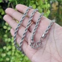 ราคา สร้อยคอลายเกลียวสแตนเลสแท้ ยาว24 นิ้ว ขนาด4 มิล ตะขอตัว M มีความแข็งแรงสูง ไม่ลอกไม่ดำ (53310129729)