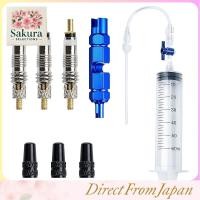 ราคา Samcos 9 Piece Bicycle Syringe Kit Injection Hose Bicycle Valve Core Removal Tool Valve Core Valve Cap Tire Sealant Syringe with Switch Suitable for Stans Tubeless Sealant and More (40478821320)