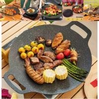 ราคา กระทะปิ้งย่าง ย่างเนย BBQ กระทะปิ้งย่างเกาหลี กระทะเคลือบหินอ่อน แคมป์ปิ้ง ก้นหม้อแบน (47908544333)