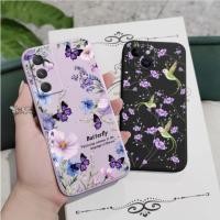 ราคา ดอกไม้สีม่วงผีเสื้อ Fly เคสโทรศัพท์สําหรับ Samsung S26 S25 Edge S26 S25 Plus S25 S26 Ultra S25 S26 A71 M51 กันกระแทกนุ่ม TPU โทรศัพท์ปกหลัง (54259042752)