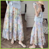 ราคา กระโปรงครึ่งตัวสตรีลายดอกไม้ ลายสีน้ำมัน เอวสูง ทรงเอไลน์ กระโปรงยาว สไตล์อ่อนโยน ฤดูร้อน 2025 (41225342738)