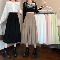 ราคา S XL กระโปรงพลีทสีขาว กระโปรงยาวเอวสูง ยาวปานกลาง เวอร์ชั่นเกาหลี มี 4 สี เอวยางยืด (22909683911)