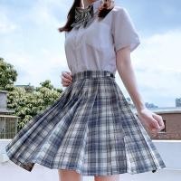 ราคา XS 2XL ชุดญี่ปุ่นไซส์ใหญ่ jk ของแท้ สไตล์สาวมหาลัย กระโปรงพลีทสั้นลายสก็อต กระโปรงสีม่วง (22142547985)