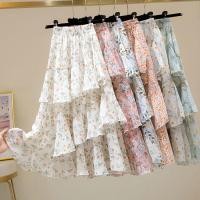 ราคา พร้อมส่ง กระโปรงทรงเอผ้าชีฟองระบายอากาศขนาดใหญ่สไตล์เกาหลี (21590631795)