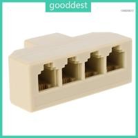 ราคา GOO อะแดปเตอร์แยกสายโทรศัพท์ 1 ถึง 4 RJ11 6P4C ชาย 4 Way 6P4C อะแดปเตอร์ซ็อกเก็ตหญิงใช้สําหรับเชื่อมต่อเครื่องพิมพ์ (41230304908)