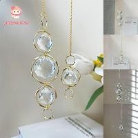 ราคา PWSSEND กระดิ่งลม ผ้าม่าน Embellishment อุปกรณ์เสริม Sun Catcher แขวนตกแต่งแก้วคริสตัล Gold Silver Rainbow Prisms จี้ (54907722517)
