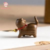 ราคา PWSSEND ไม้ตุ๊กตาแมว ไม้จันทน์สีเขียวตกแต่งบ้านลูกแมวรูปปั้นไม้ ไม้น่ารัก Playthings Handmade ไม้แกะสลักแมวบ้าน (44429905417)