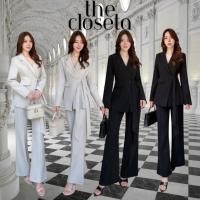ราคา THE CLOSETA LV332 ชุดเซ็ทสูทอัดพลีท พร้อมกางเกงขายาวเข้าเซ็ท (24598123461)