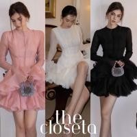 ราคา THE CLOSETA LB499 รุ่นกระโปรงสั้น มินิเดรสแขนยาวแต่งระบายช่วงแขนและชายกระโปรงแต่งจับจีบฟู (41861006417)
