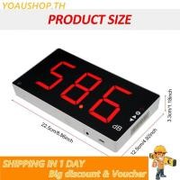 ราคา Yoaushop Yoaushop เครื่องวัดระดับเสียงดิจิตอล Decibel Monitoring Tester 30 130dB ช่วงการวัดพร้อมนาฬิกาปลุกหน้าจอ LCD ขนาดใหญ่ (48010177278)