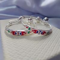 ราคา กำไลข้อมือข้อเท้าเด็กเงินแท้ ลายลงยา (22863861814)