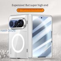 ราคา ปลอกสําหรับ Huawei Pura X Max PuraX Max Pura XMax การปรับแต่งเคสโทรศัพท์กันกระแทก Electroplated HD และ Anti peeping เมมเบรนเปลือกบูรณาการแม่เหล็กดูดบานพับปกหลัง (45709983908)