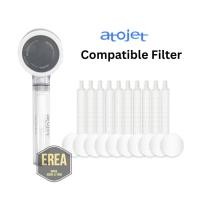 ราคา Atojet ตัวกรองฝักบัวเติมตัวกรอง 10 ชิ้นกําจัดคลอรีนสนิม Universal Fit (27934423746)