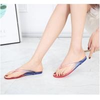 ราคา ผู้หญิง Flip Flops สไตล์เกาหลี ins Gradient โปร่งใส Jelly รองเท้าคริสตัลโปร่งใส Flip Flops (57657582620)