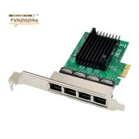 ราคา fsfejhbjhkq PCIE การ์ดเครือข่าย PCI E X1 4 พอร์ต Gigabit Ethernet Server อะแดปเตอร์การ์ดเครือข่ายสําหรับLove Fast Sea Spider ROS Soft Router (58008923359)