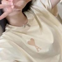 ราคา เสื้อยืดแขนสั้น คอกลม ผ้าฝ้าย 100 ขนาดใหญ่ ปักลายพีช สีชมพู สีม่วง สําหรับผู้หญิง และผู้ชาย ไซซ์ 5XL (25853332996)