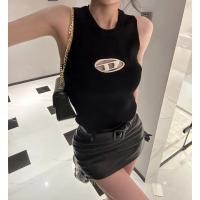 ราคา Diesel เสื้อกล้ามแขนกุด ผ้าถัก แบบยืดหยุ่น แต่งรูกลวง แต่งกระดุมหน้าท้อง สําหรับเด็กผู้หญิง (19091353662)