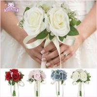 ราคา ชีวิตที่บูม ช่อเจ้าสาว เจ้าสาวถือดอกไม้ดอกไม้ผ้าไหมแต่งงานเพื่อนเจ้าสาวช่อ คุณภาพสูงประดิษฐ์ดอกกุหลาบผ้าไหมช่อดอกไม้ของขวัญวันเก (53060200553)