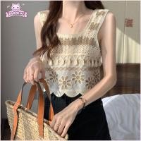 ราคา ชีวิตที่เกิดมาก เสื้อกั๊กแขนกุด โครเชต์เย็บปักถักร้อยแบบพืชยอดนิยม แฟชั่นย้อนยุคฤดูร้อนถักเสื้อกล้ามโบฮีเมีย (46259941633)