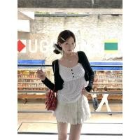 ราคา BANKO เสื้อยืดแขนยาวสไตล์เกาหลี ลายจุด คอวี สลิมฟิต ทรงเพรียวบาง มีรายละเอียดลูกไม้สวยงาม (44906510758)