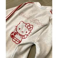 ราคา BANKO สไตล์เกาหลีสำหรับผู้หญิง ฤดูใบไม้ร่วง เสื้อยืดแขนยาวสีเทา พิมพ์ลายคิตตี้ (40174348499)