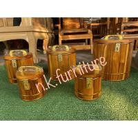 ราคา กระปุกออมสิน ถังไม้สัก ออมสิน (4881140157)