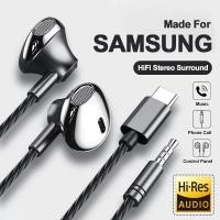 ราคา USB Type C HiFi Bass หูฟังสเตอริโอไมโครโฟนควบคุมระดับเสียง 3 5 มม หูฟังสําหรับ Samsung Galaxy S24 S23 S22 S21 Ultra iPhone 15 PRO MAX หูฟังแบบมีสาย (50260223668)