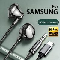 ราคา Type C หูฟังแบบมีสายสําหรับ Samsung Galaxy S24 S23 S22 S21 Ultra 3 5 มม หูฟังชนิดใส่ในหู A54 A53Note20 10 5G USB C หูฟังแบบมีสาย (47610274799)